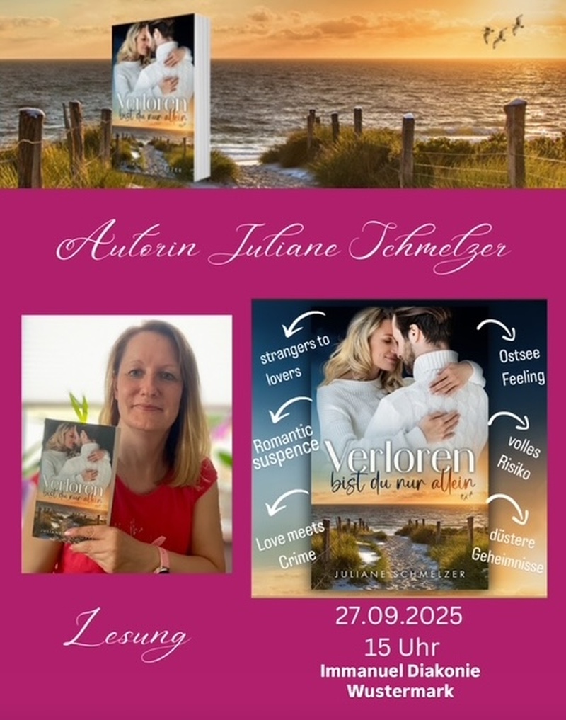 Lesung mit Brieselanger Autorin Juliane Schmelzer am Samstag, Brieselang Lesung mit Brieselanger Autorin Juliane Schmelzer am Samstag, Brieselang